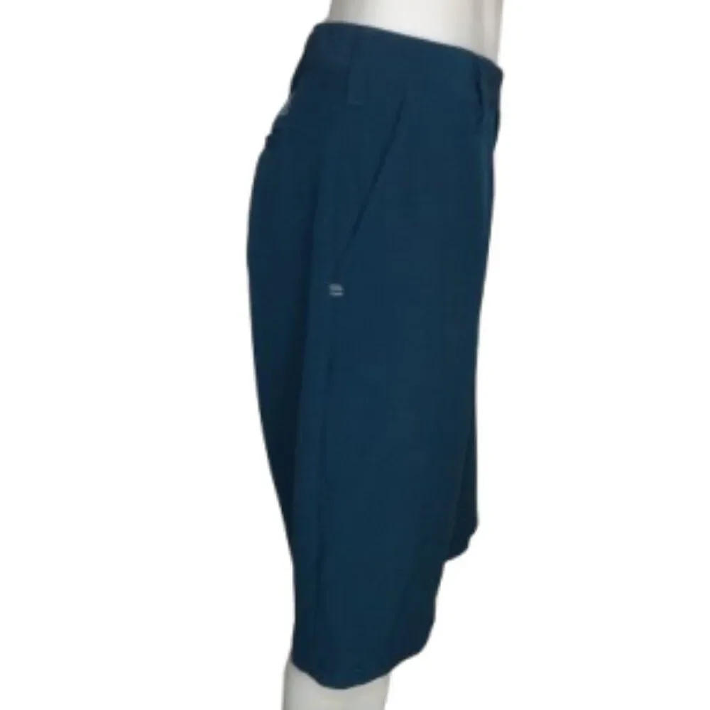 ADIDAS Shorts, 40, Dark Teal, Stretchy, Bermuda, Zipper, 4 Pockets, Blue Green